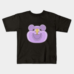 purple cute quokka face Kids T-Shirt